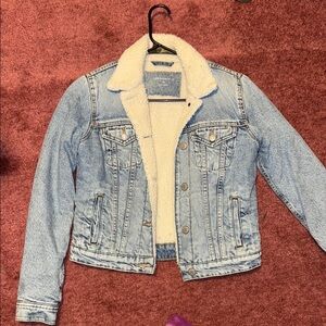Denim Jacket with Sherpa Lining aero XS